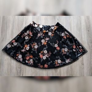 Torrid floral layered tulle skirt